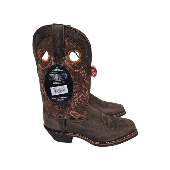 Laredo Men's 68343 Leather Square Toe Cowboy Western Boot Brown Size 9D - Picture 2 of 7